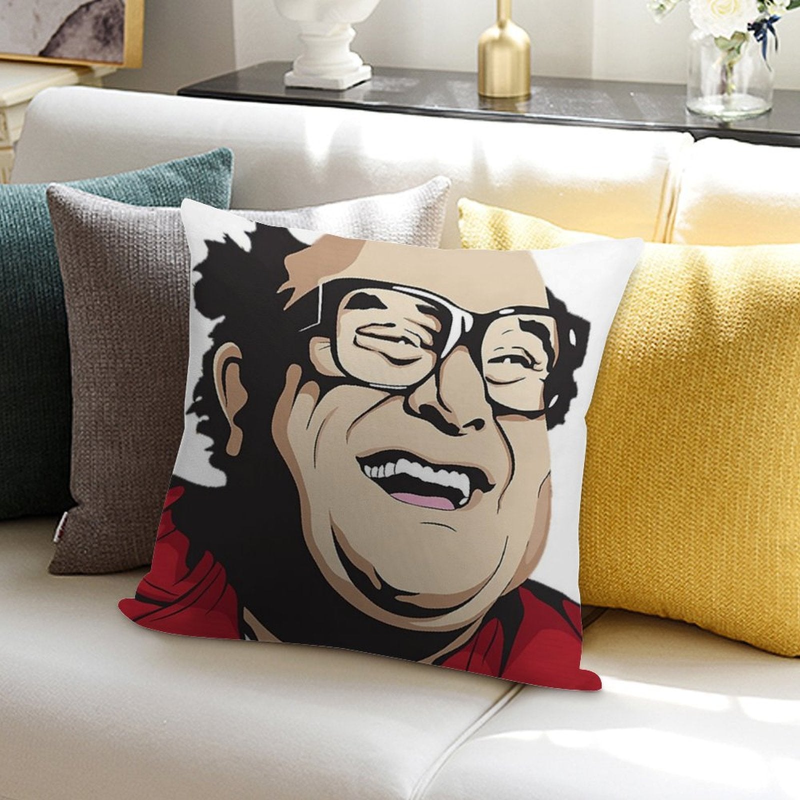 Danny Devito V2 Soft Home Decor Throw Pillow