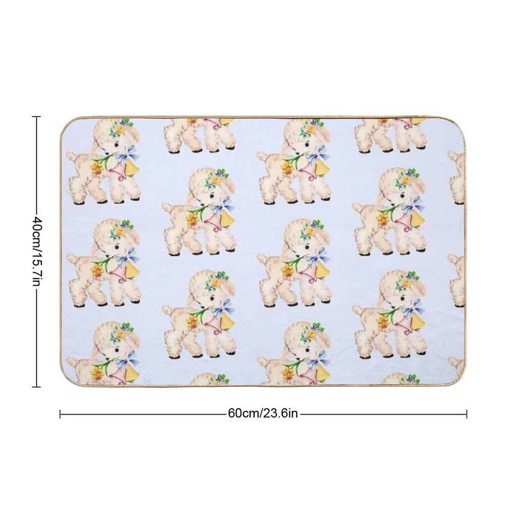 Kitsch Lamb  Rapid-Drying Bath Mat