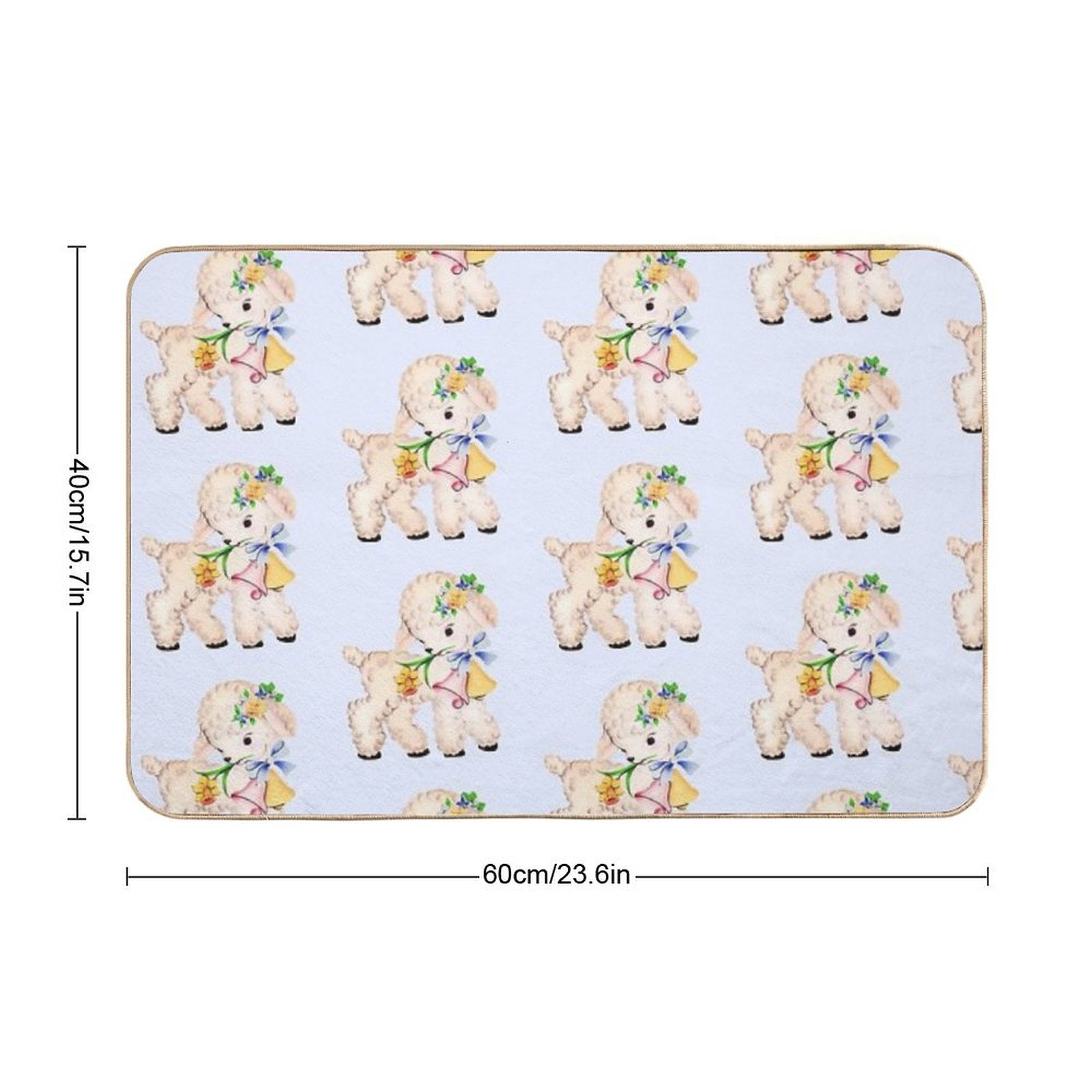Kitsch Lamb  Rapid-Drying Bath Mat