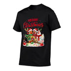 Christmas Chicken Lights Santa Xmas Farm Animal Holiday  Stretchy T-Shirt
