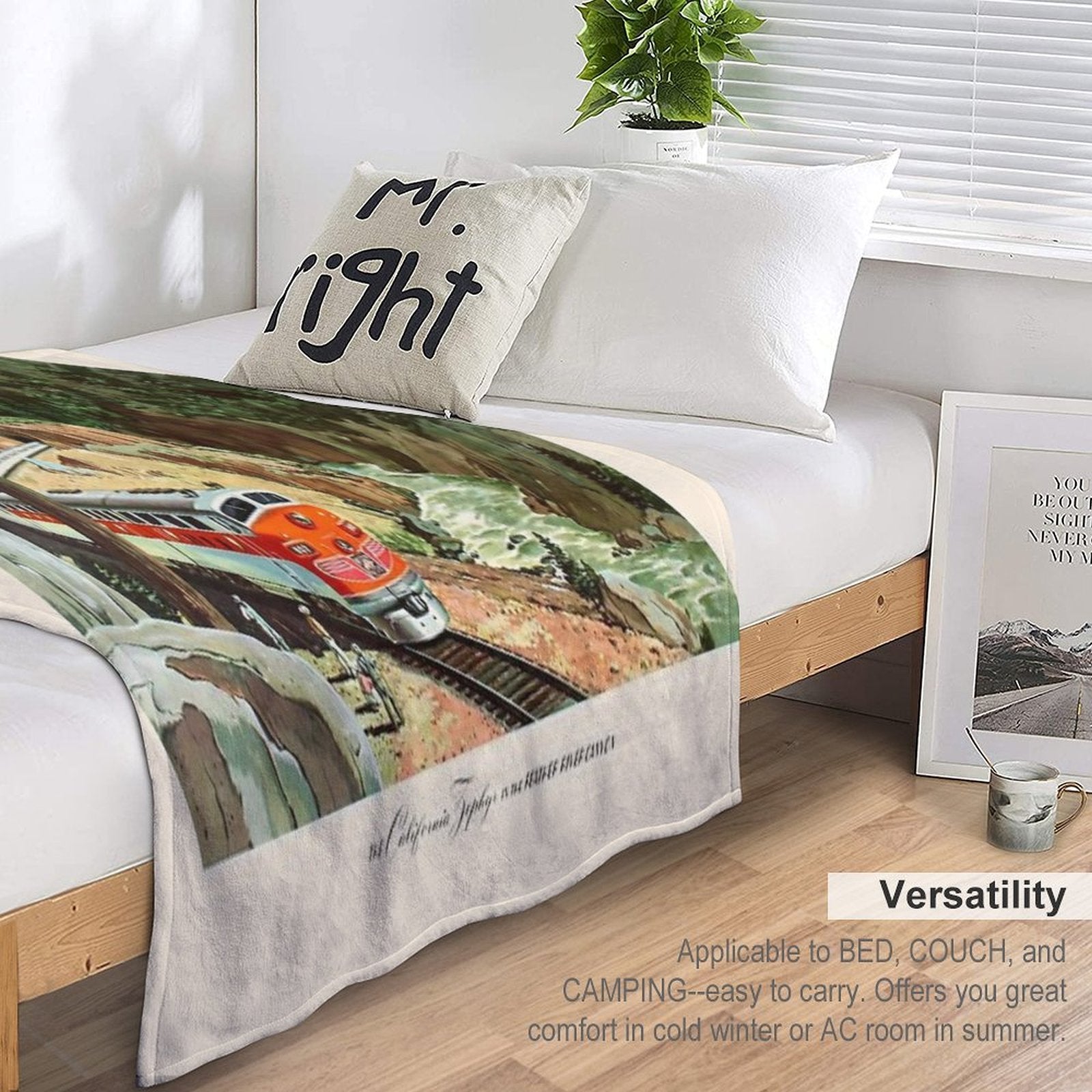 Califronia Zephyr Poster Wrinkle-free Throw Blanket