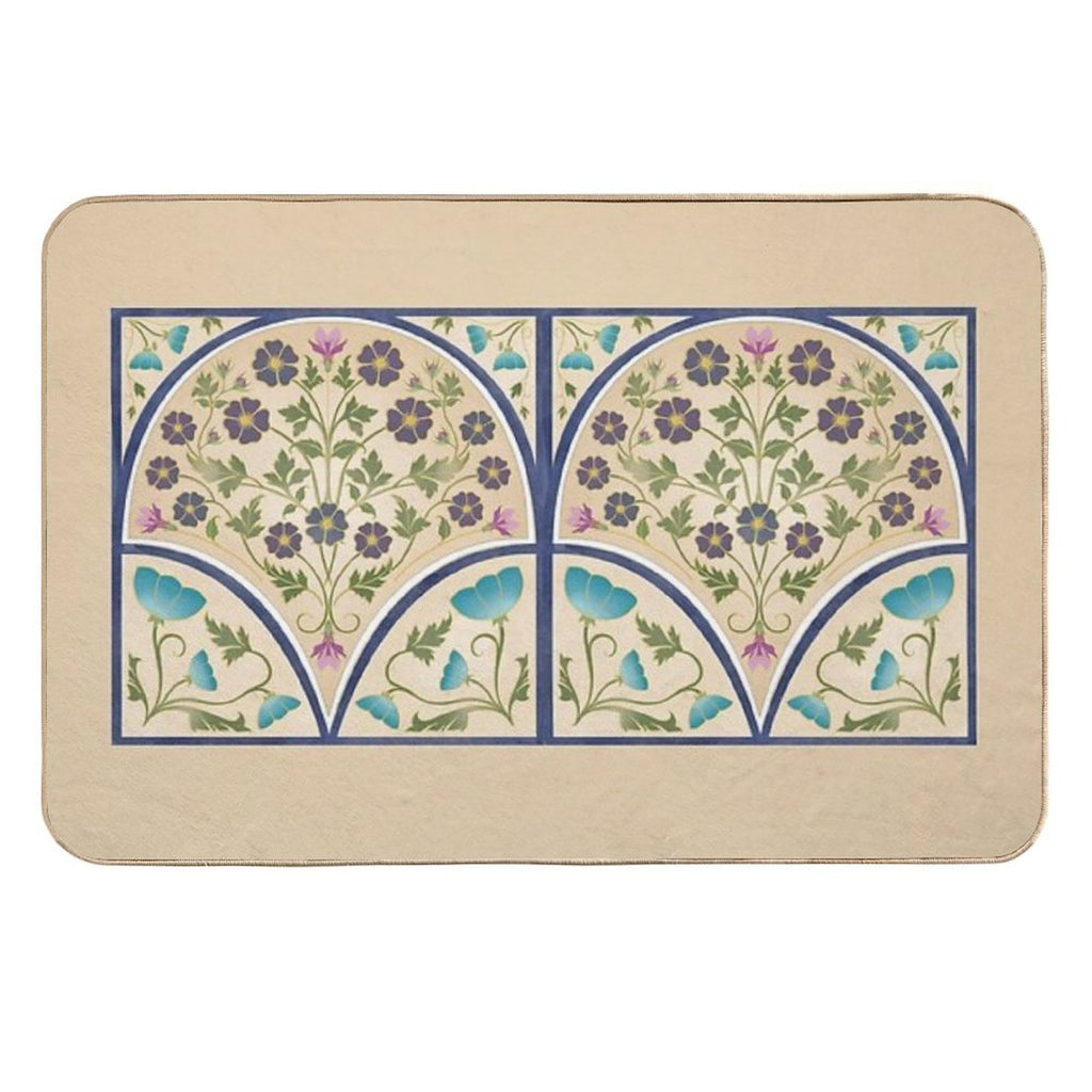 Art Nouveau Morning Glory Garden  Non-Slip Bath Mat