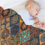 Floral Pattern Flower Boho Mandala Premium Throw Blanket