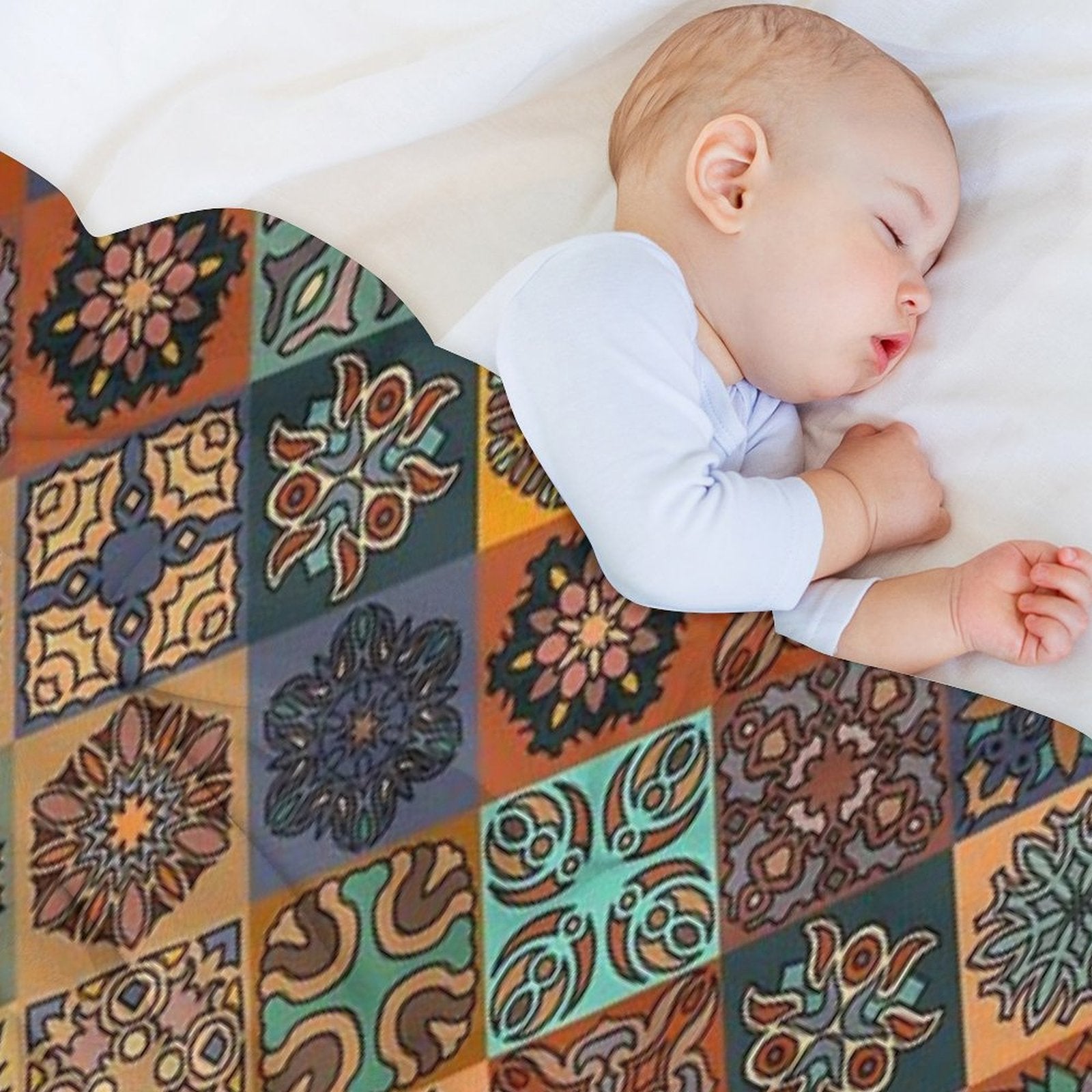 Floral Pattern Flower Boho Mandala Premium Throw Blanket