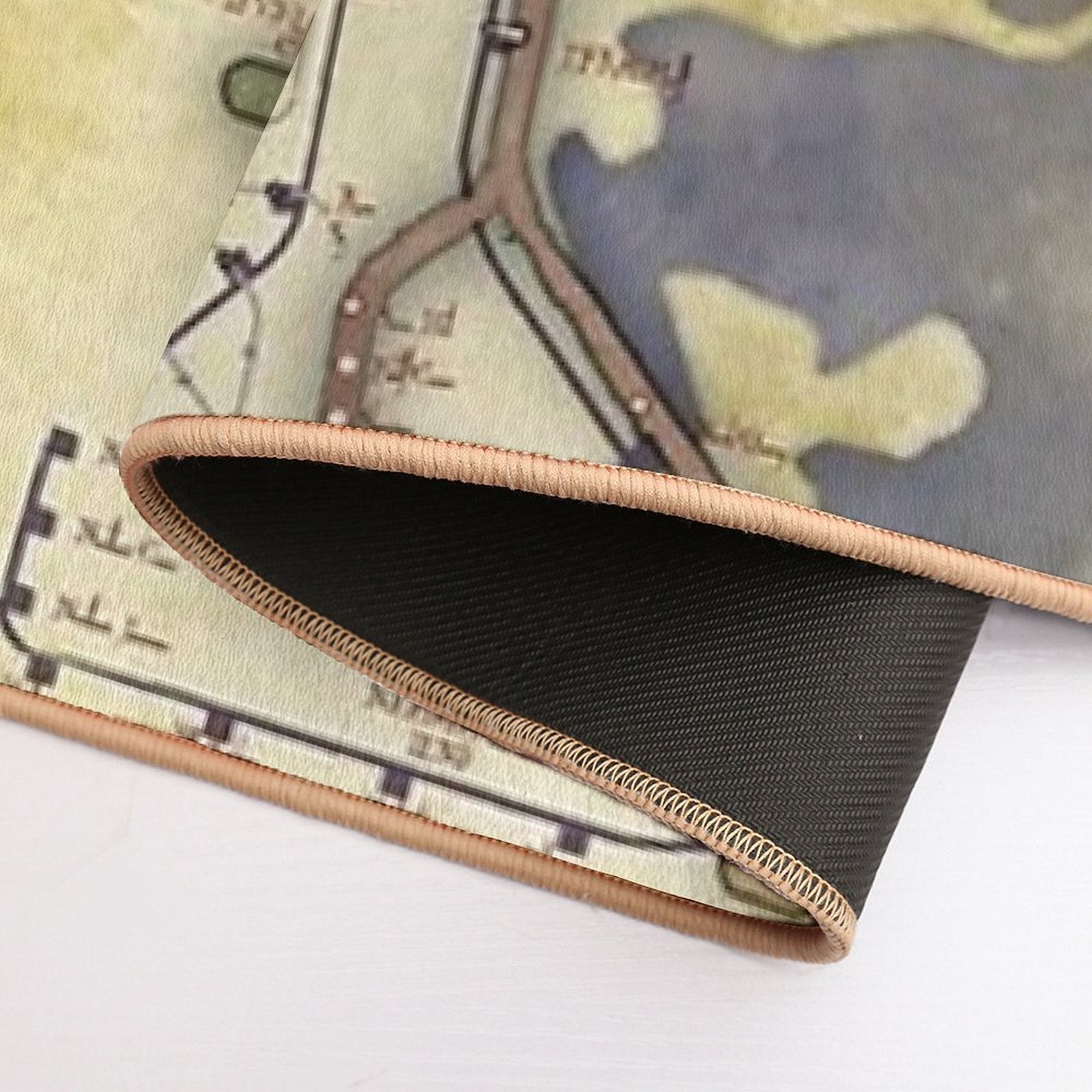 An Ancient T Map  Toxin-Free Bath Mat