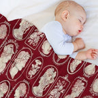 Cameos - Red Gift-ready Throw Blanket