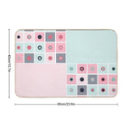 Spotted Geometric Pattern  Long-Lasting Bath Mat