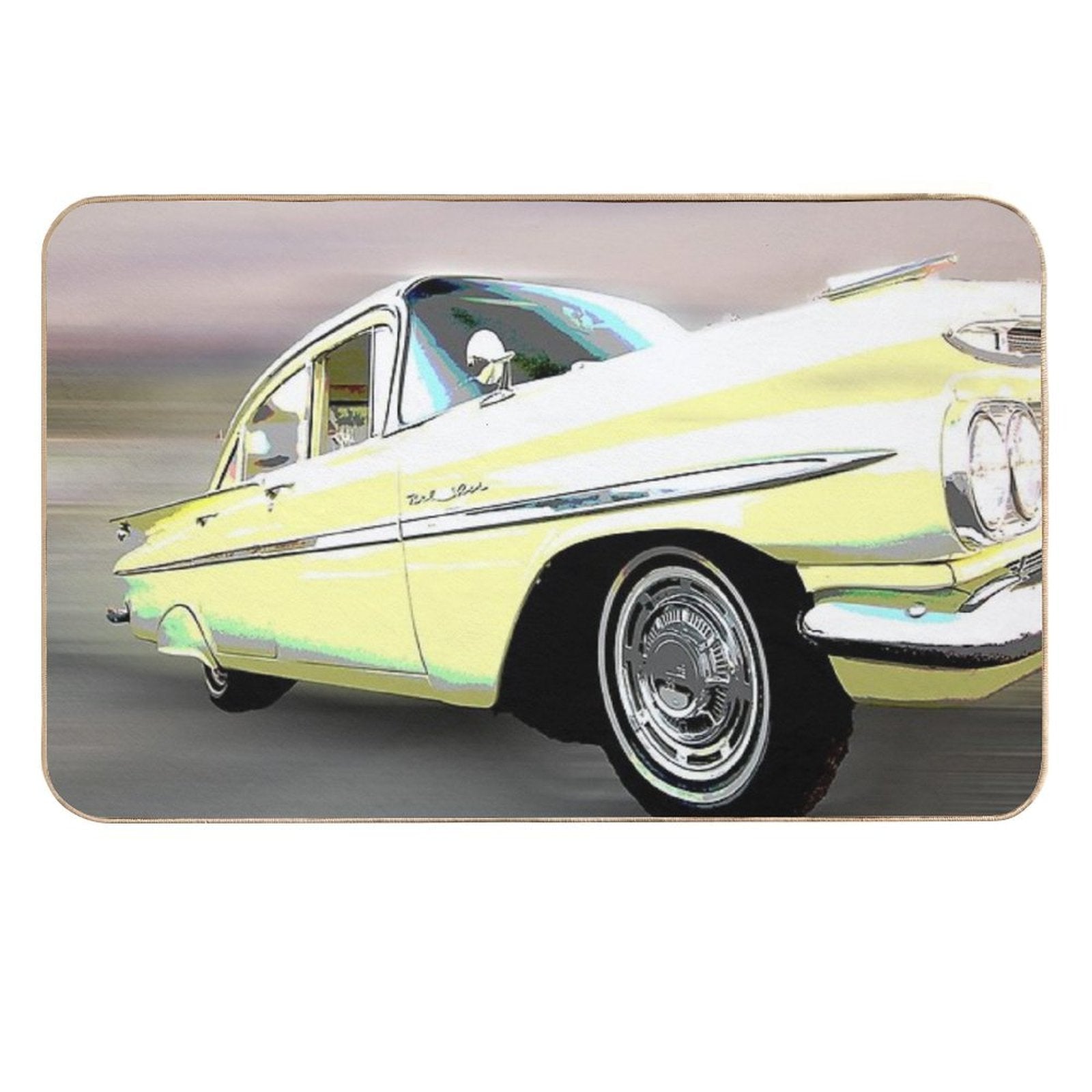 Classic Retro Car  High-Traffic Bath Mat