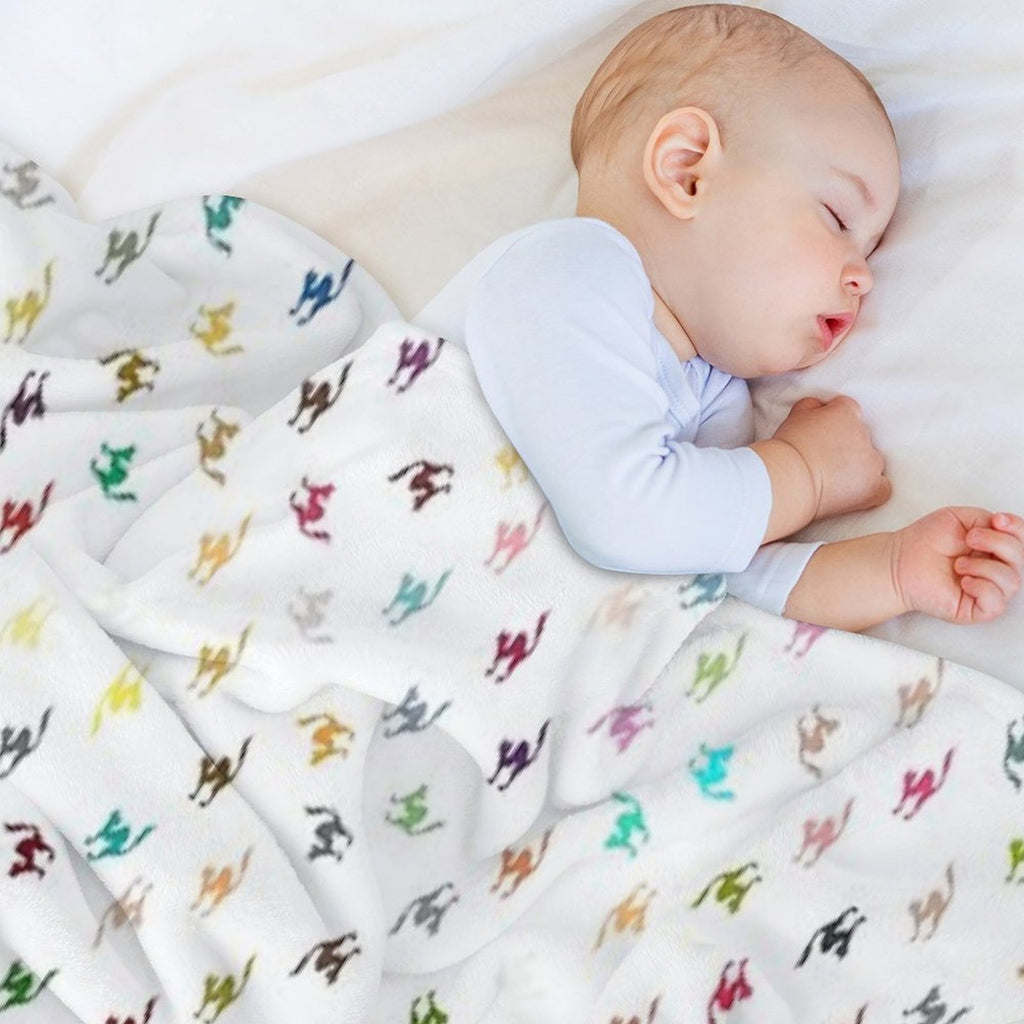 Color Cat Pattern Travel-friendly Throw Blanket