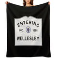 Entering Wellesley - Commonwealth of Massachusetts Road Sign Eco-conscious Throw Blanket