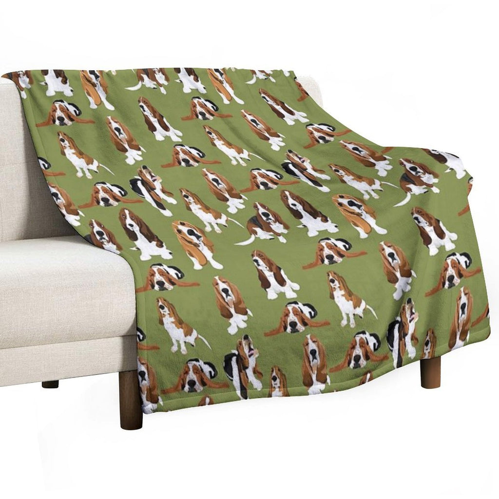 Basset Hound Eco-conscious Throw Blanket