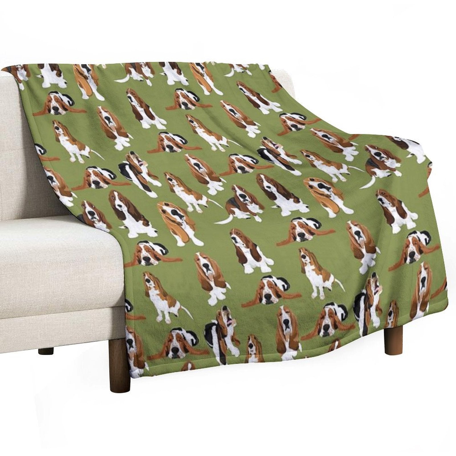 Basset Hound Eco-conscious Throw Blanket