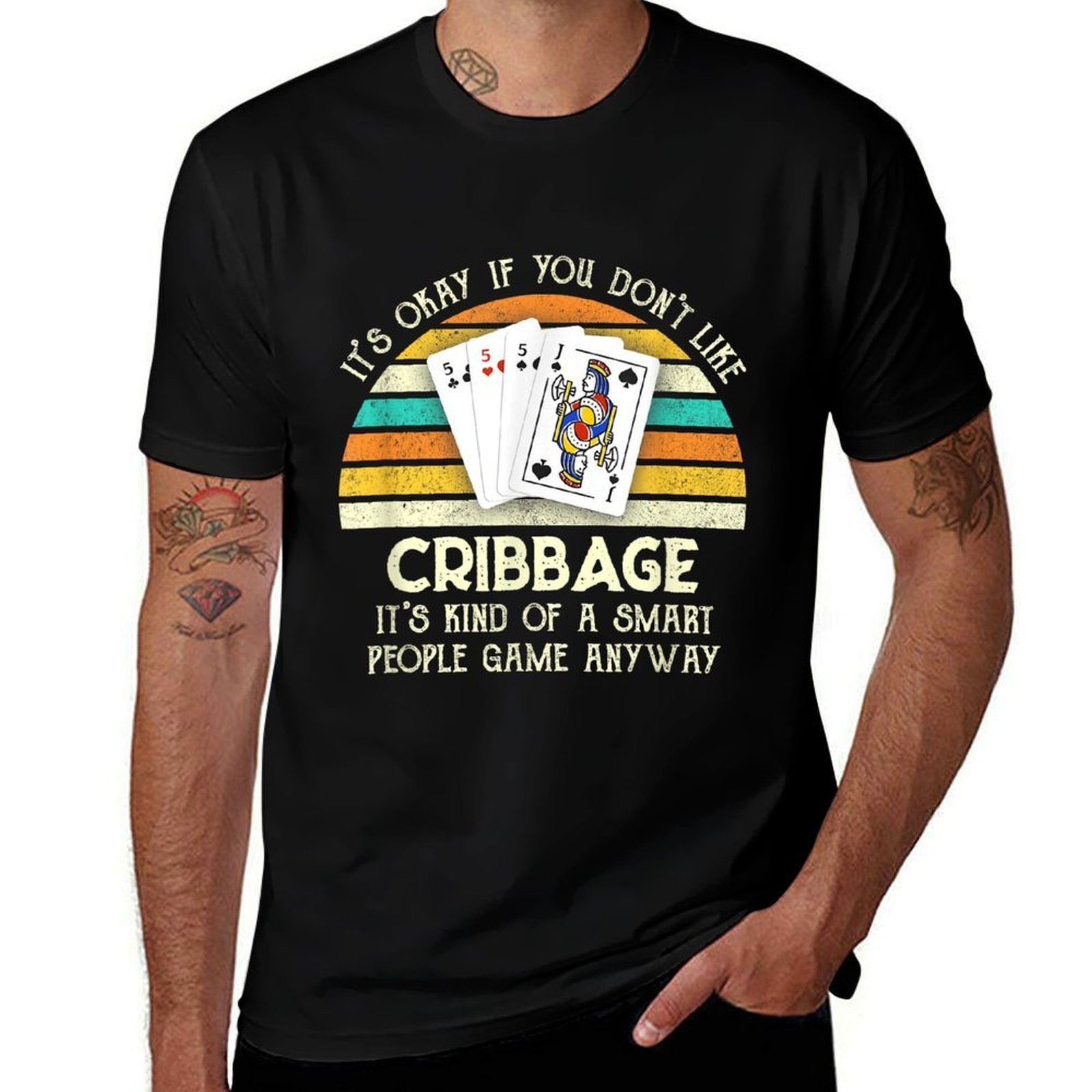 Its Okay If You Dont Like Cribbage Funny Cribbage Player  Cotton T-Shirt