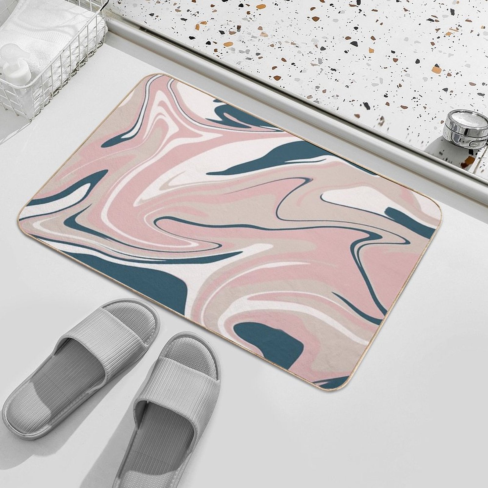 Liquid Marble  Long-Lasting Bath Mat