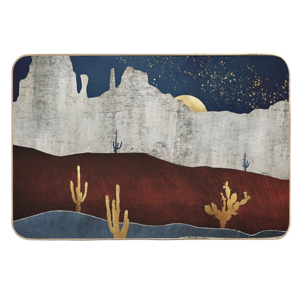 Moonlit Desert  Repositionable Bath Mat