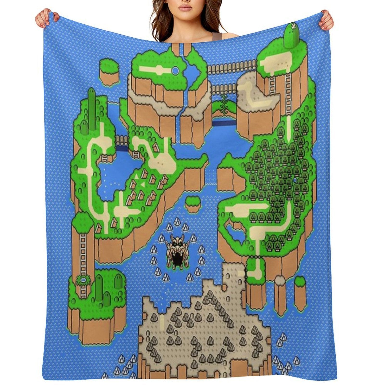 Super World Map Sustainable Throw Blanket