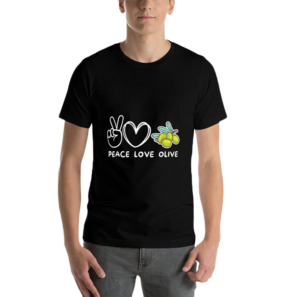 Peace, Love Olive Retro Olive Lover Food Lover  Lightweight T-Shirt