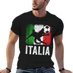 Italy Soccer Football Fan Jersey  Trendy Pattern T-Shirt