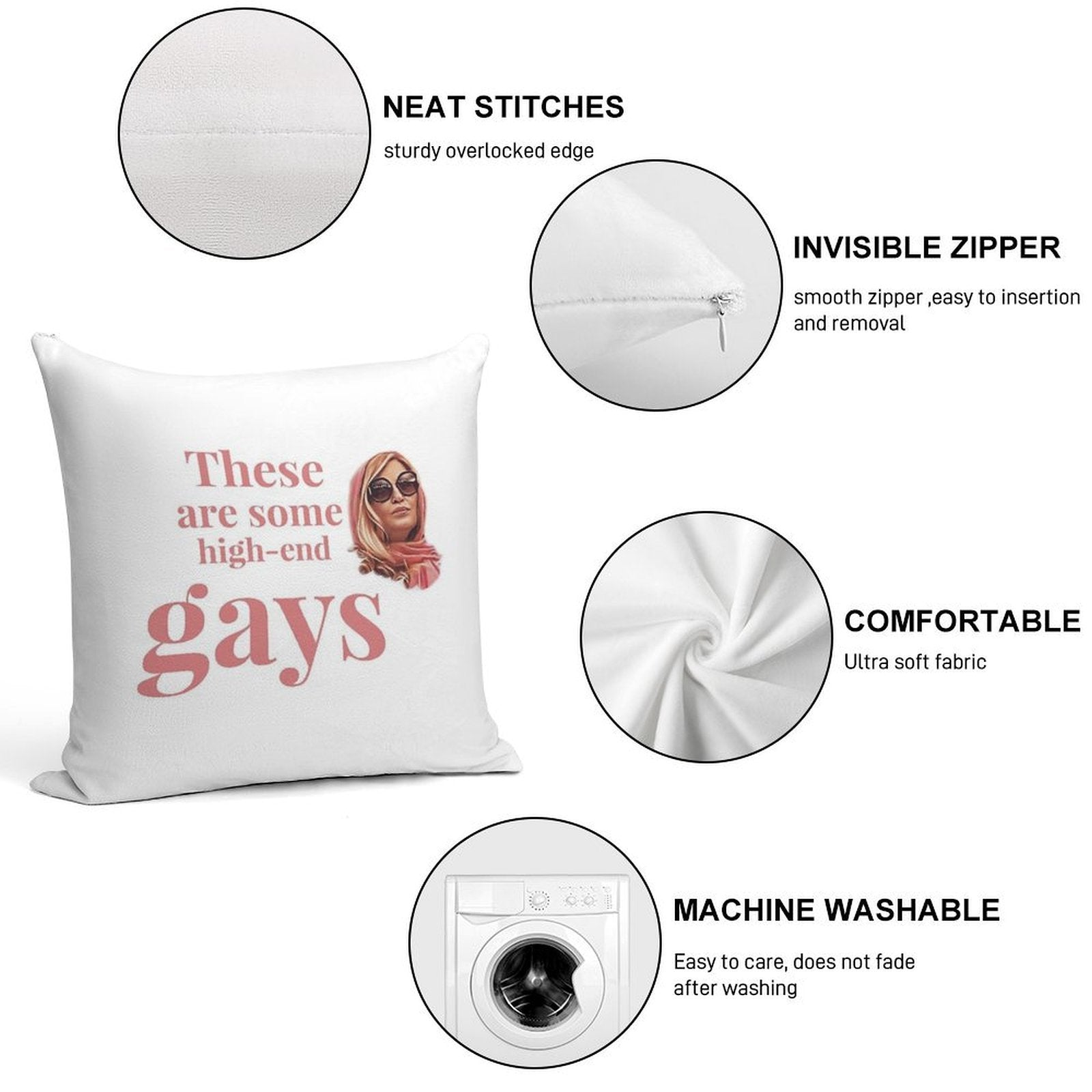 Tanya McQuoid White Lotus Quotes Soft Hidden Zipper Throw Pillow