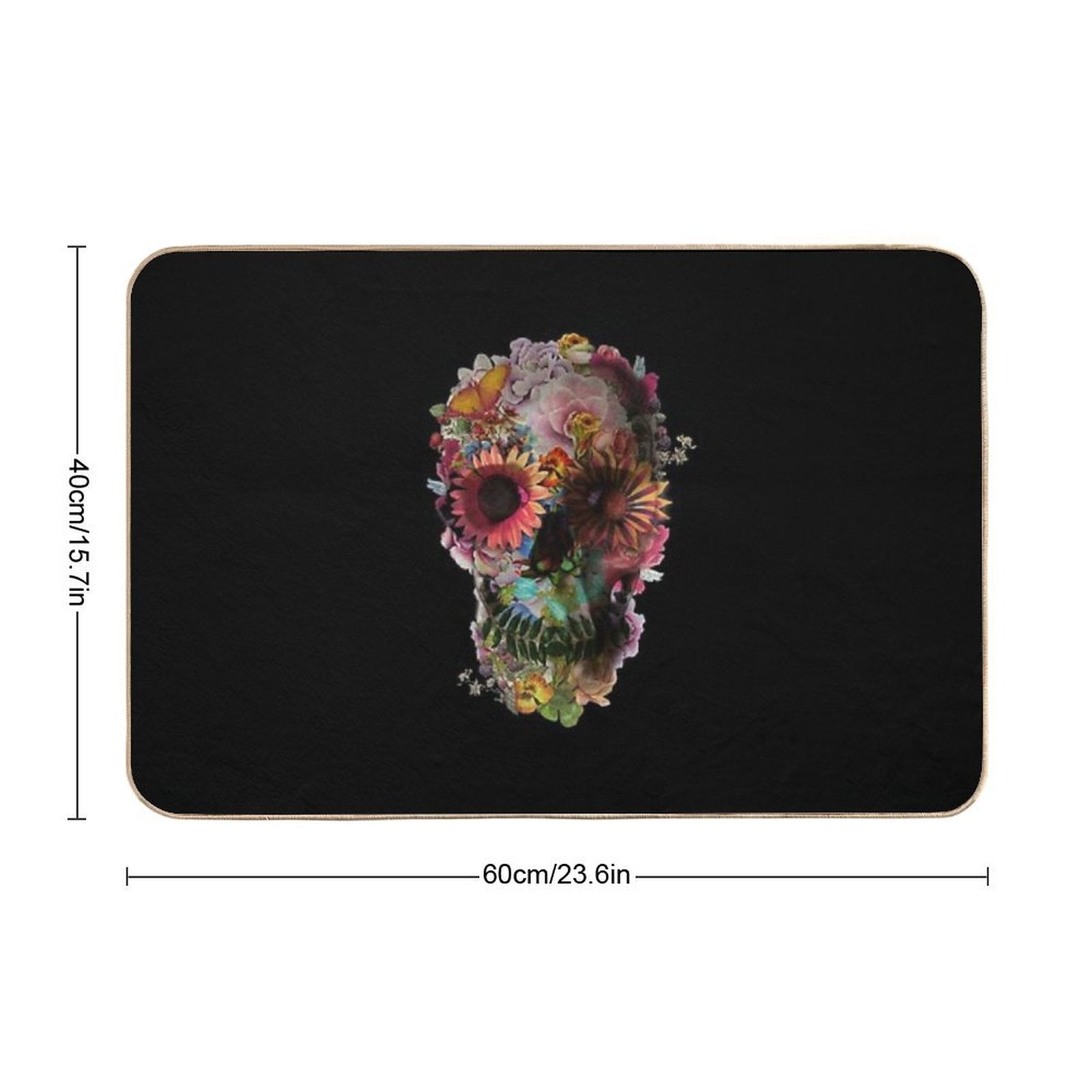 Skull 2  Dirt-Trapping Bath Mat