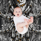 Spider Silver Black Eco-conscious Throw Blanket