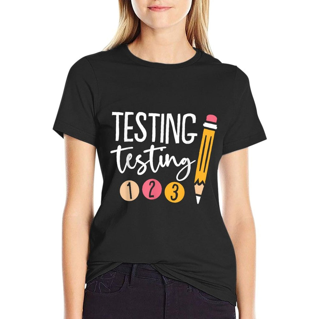 Cute Kindergarten Teacher Gifts  Apparel Black Testing Day  Breathable T-Shirt