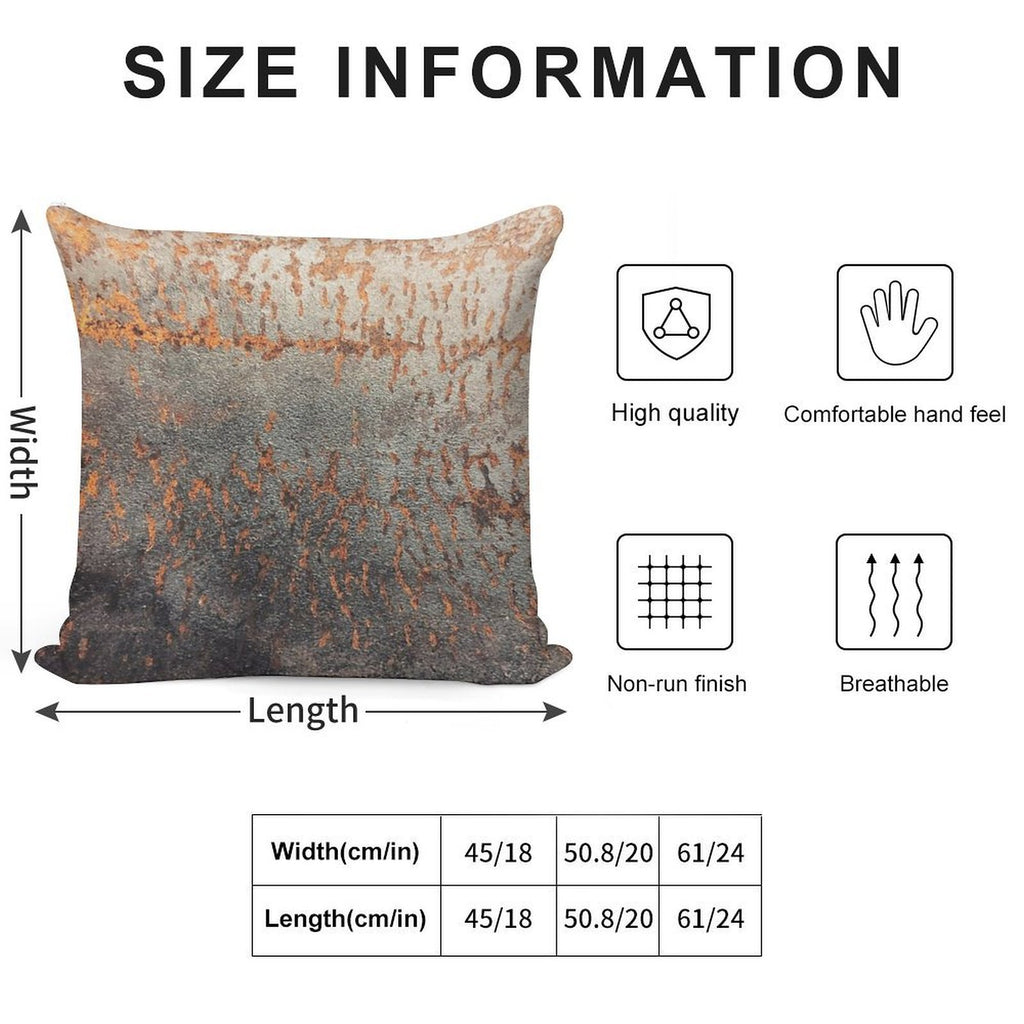 Light Rust Soft Reinforced Edging Throw Pillow