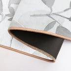 Grey Watercolor Leaves  Rapid-Drying Bath Mat