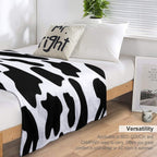 Cow Print Designer Face Mask Reusable & Washable, Designer Inspired, Black, White,Festival Comfort Throw Blanket