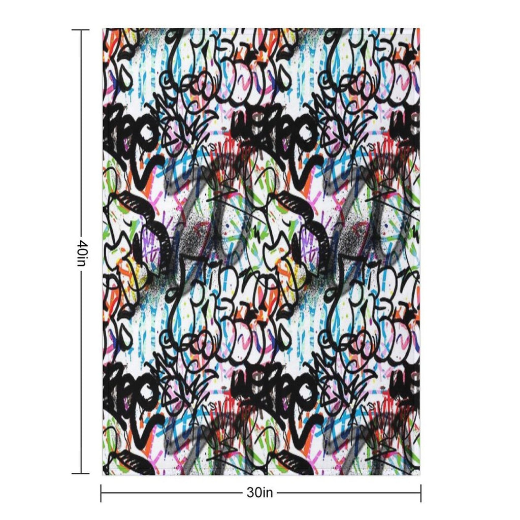 Graffiti Seamless Design. Urban Art. Comfort Throw Blanket