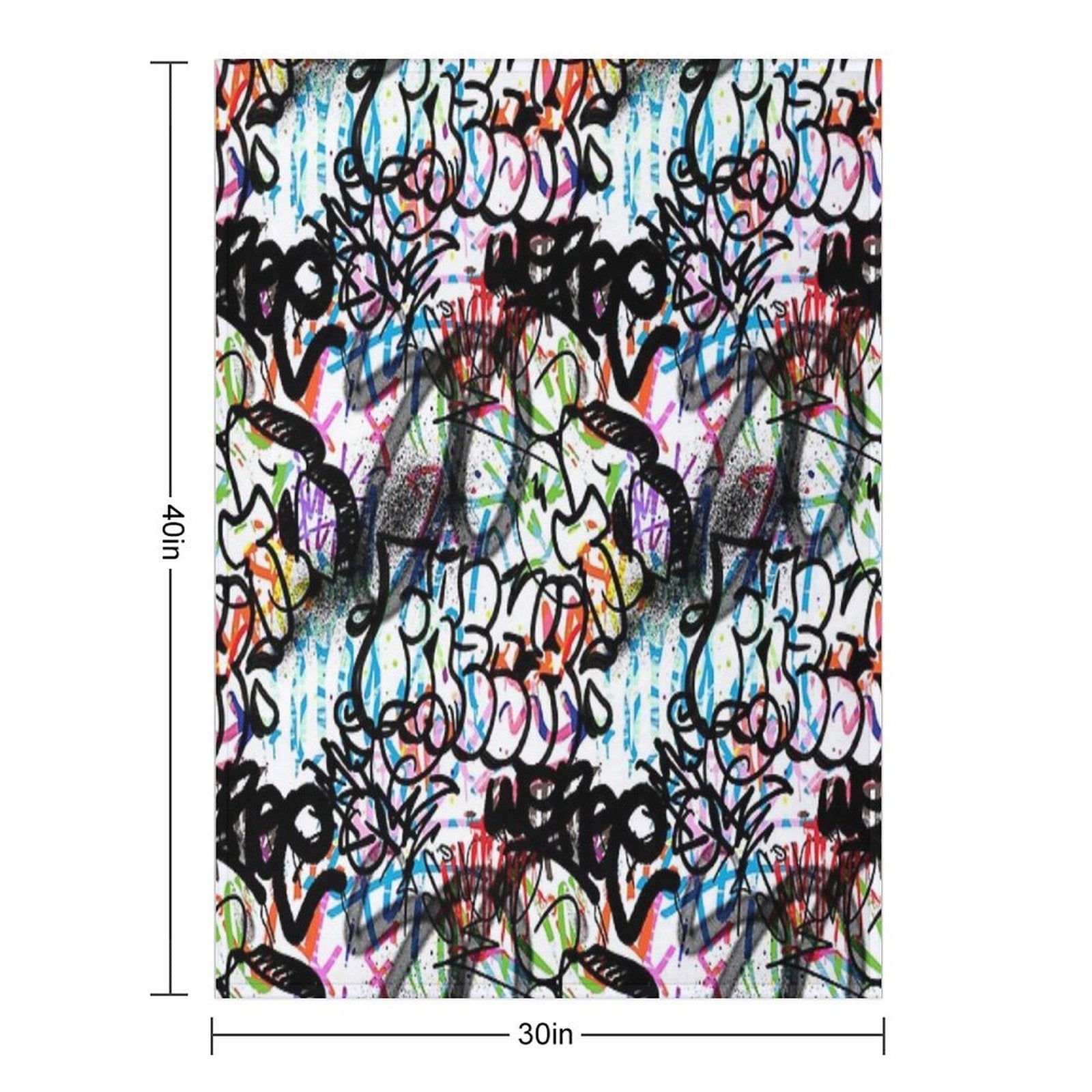 Graffiti Seamless Design. Urban Art. Comfort Throw Blanket