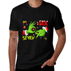 6 7 Six Seven Hand Gen Z Alpha Meme Slang Xmas Christmas Comfortable T-Shirt