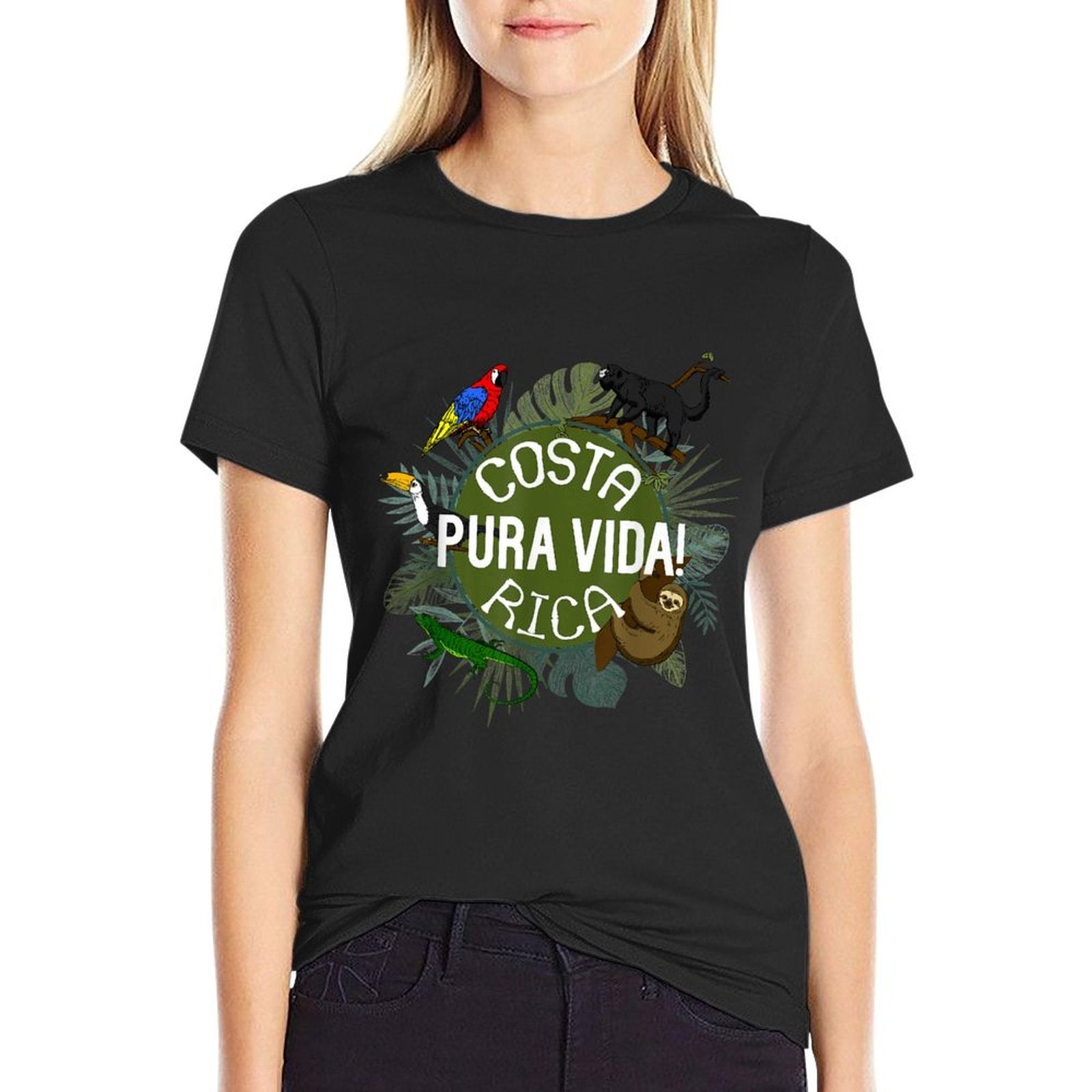 Pura Vida Costa Rica! Party Animals!  Rolled Sleeves T-Shirt