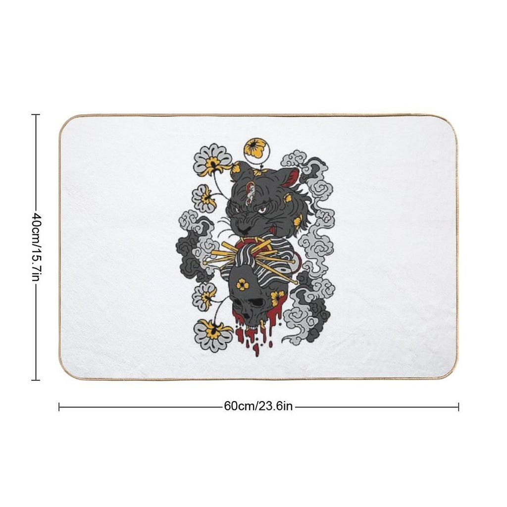 Tiger Dead Geisha  High-Traffic Bath Mat
