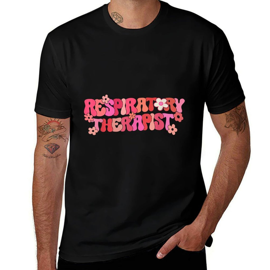 Groovy Respiratory Therapy RT Therapist Funny RT Care Week  Slim-fit Cut T-Shirt