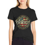 The Legend Has Retired 2025 Not My Problem Anymore Funny  Rolled Sleeves T-Shirt