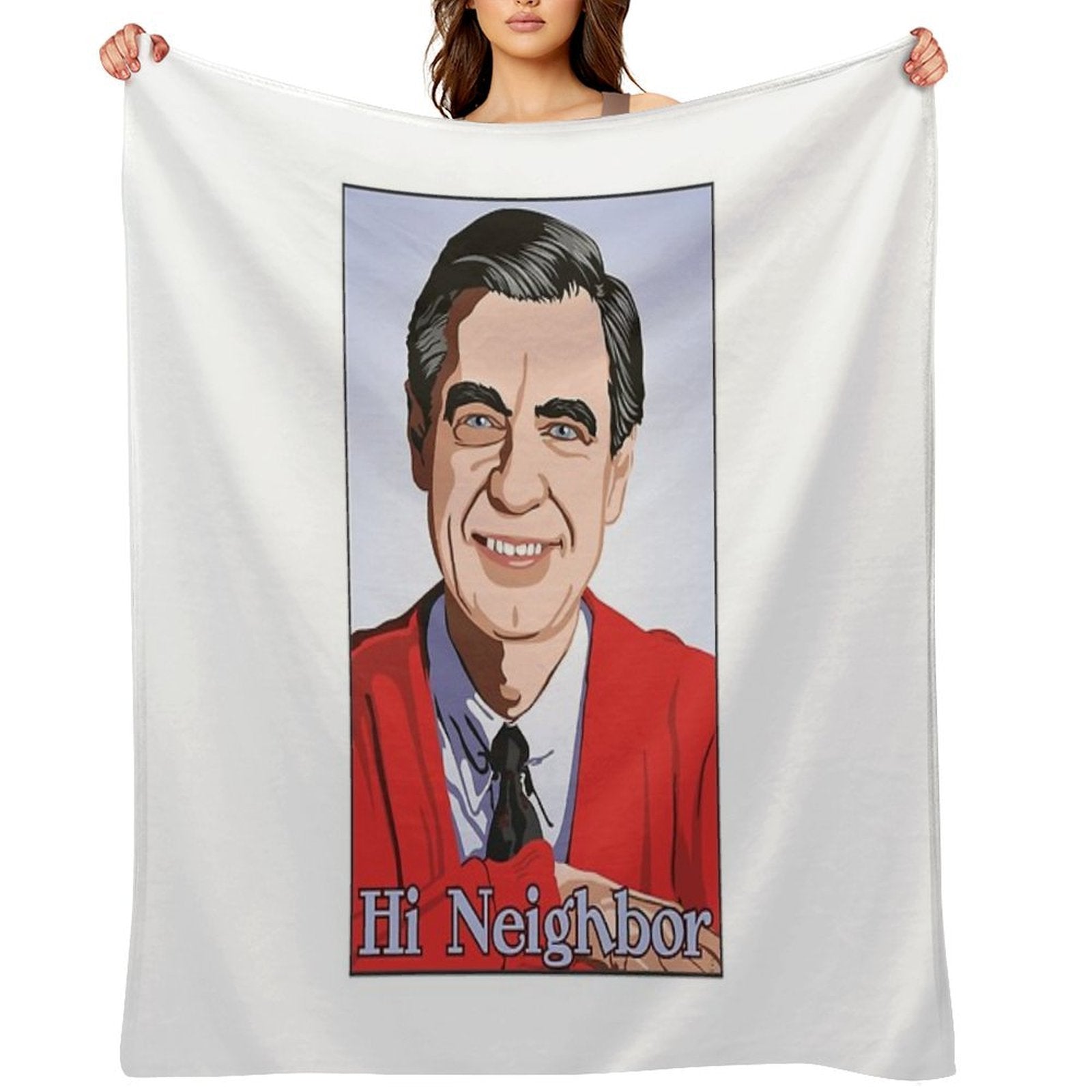 Hello Neighbor (Full Color) Sustainable Throw Blanket