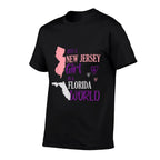 Proud Girl Design Just A New Jersey Girl in A Florida World  Rolled Sleeves T-Shirt