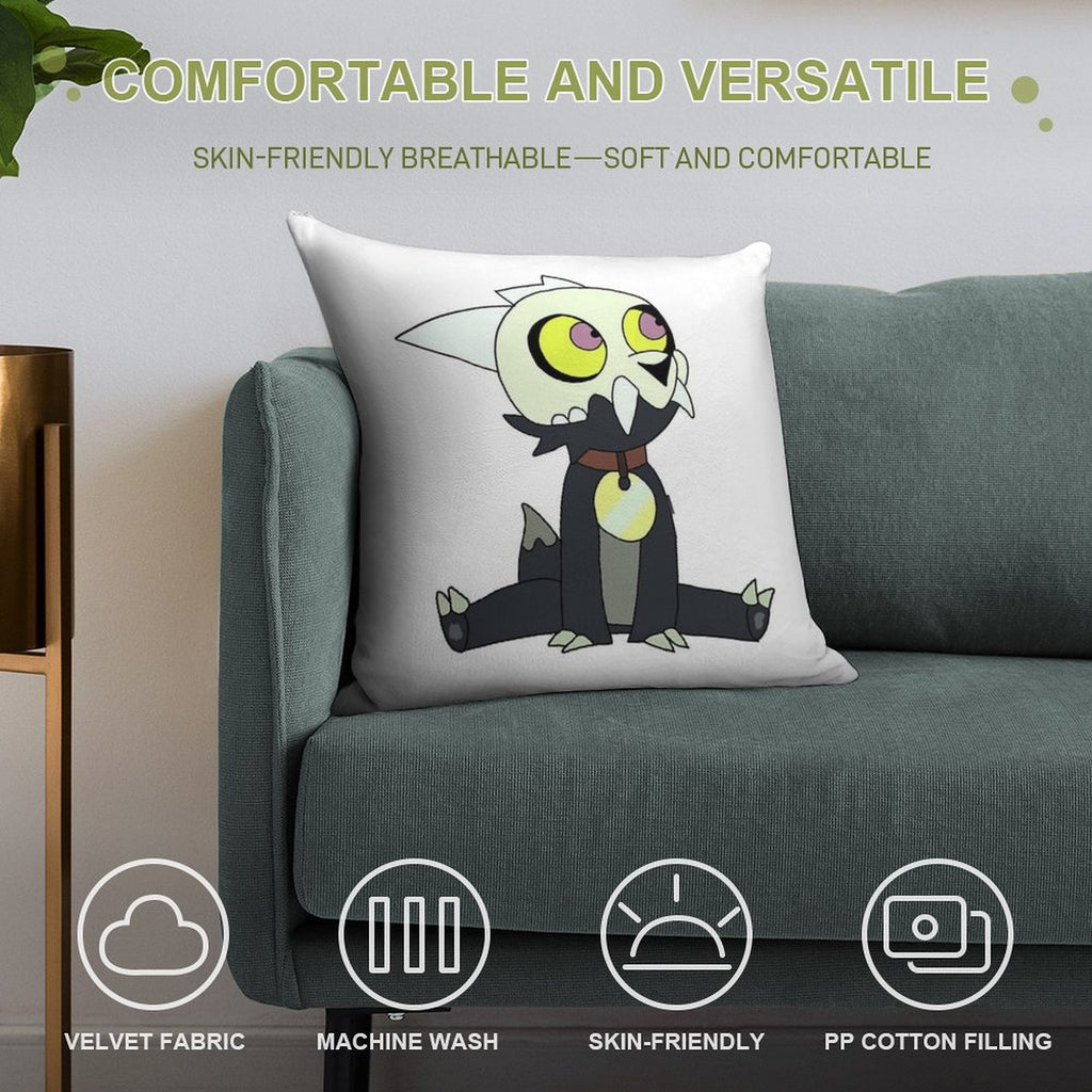 Sitting King The Owl House Soft High-Density Material Throw Pillow