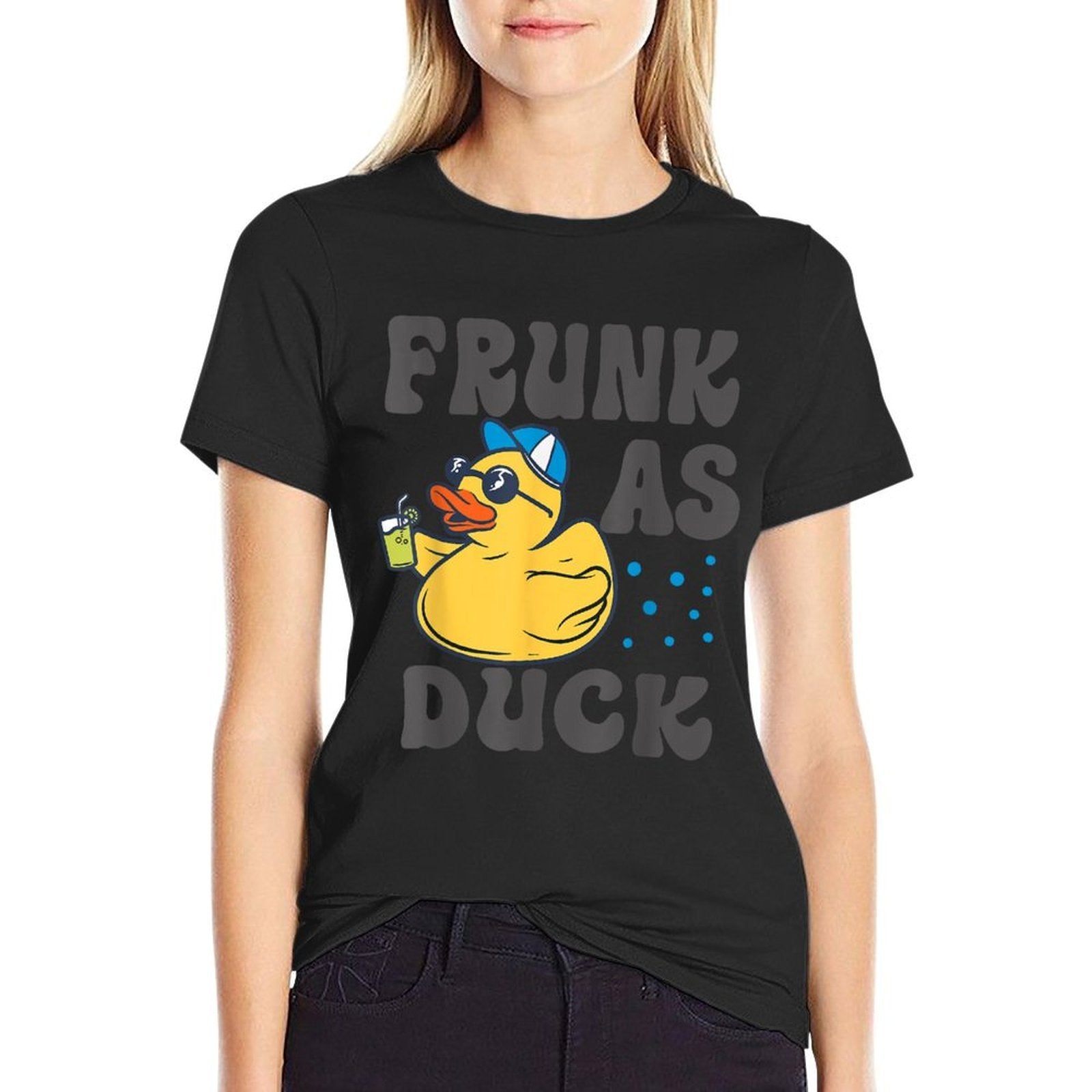 Frunk As Duck - Funny Rubber Duck Drinking Meme Humor  Breathable T-Shirt