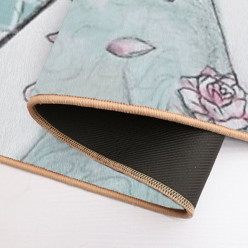 Relaxing Bath in Blue Tones  Repositionable Bath Mat