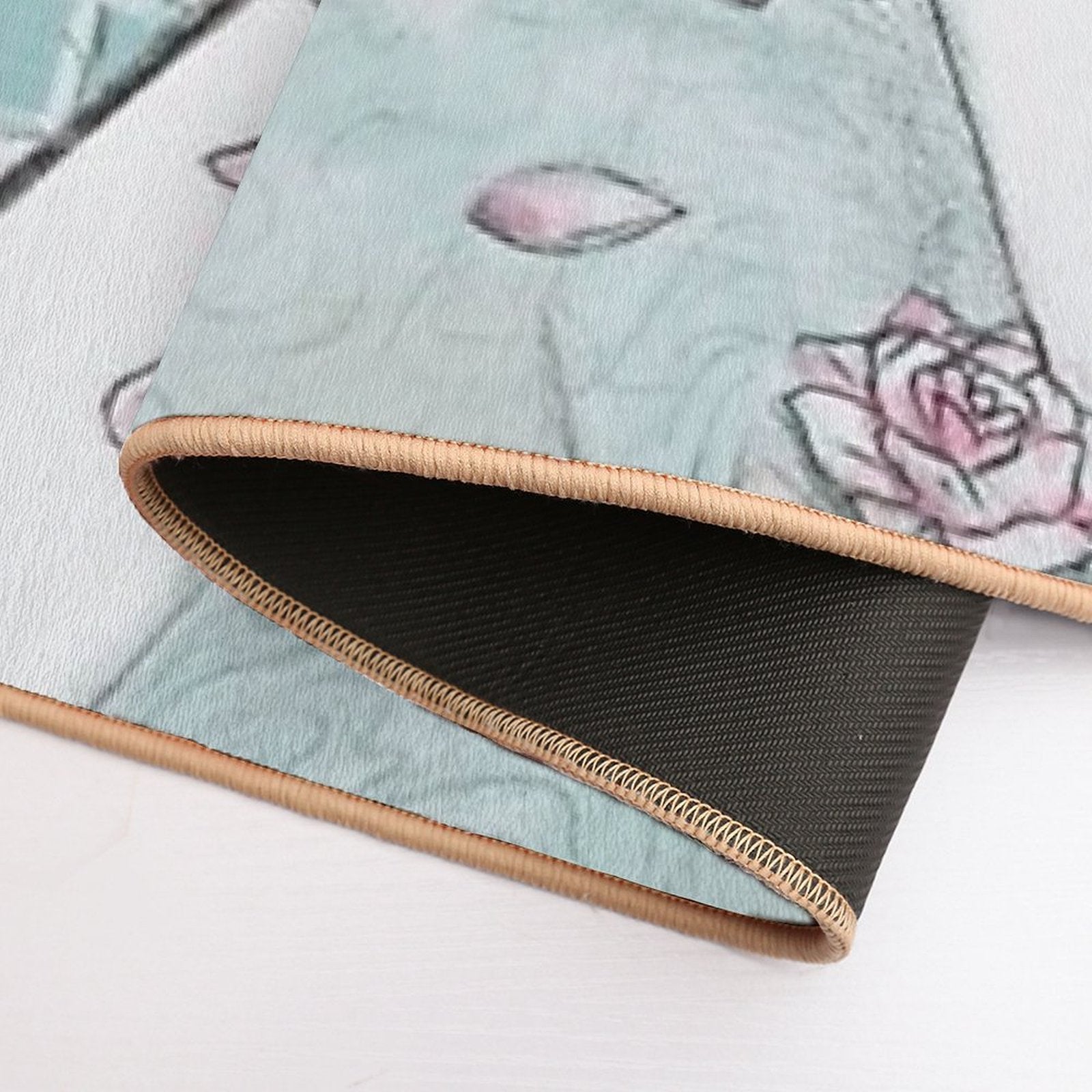 Relaxing Bath in Blue Tones  Repositionable Bath Mat