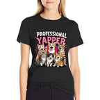 Professional Yapper Funny Cat Meme for Men Women  Slim-fit Cut T-Shirt