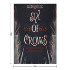 Six of Crows Book Cover Sustainable Throw Blanket
