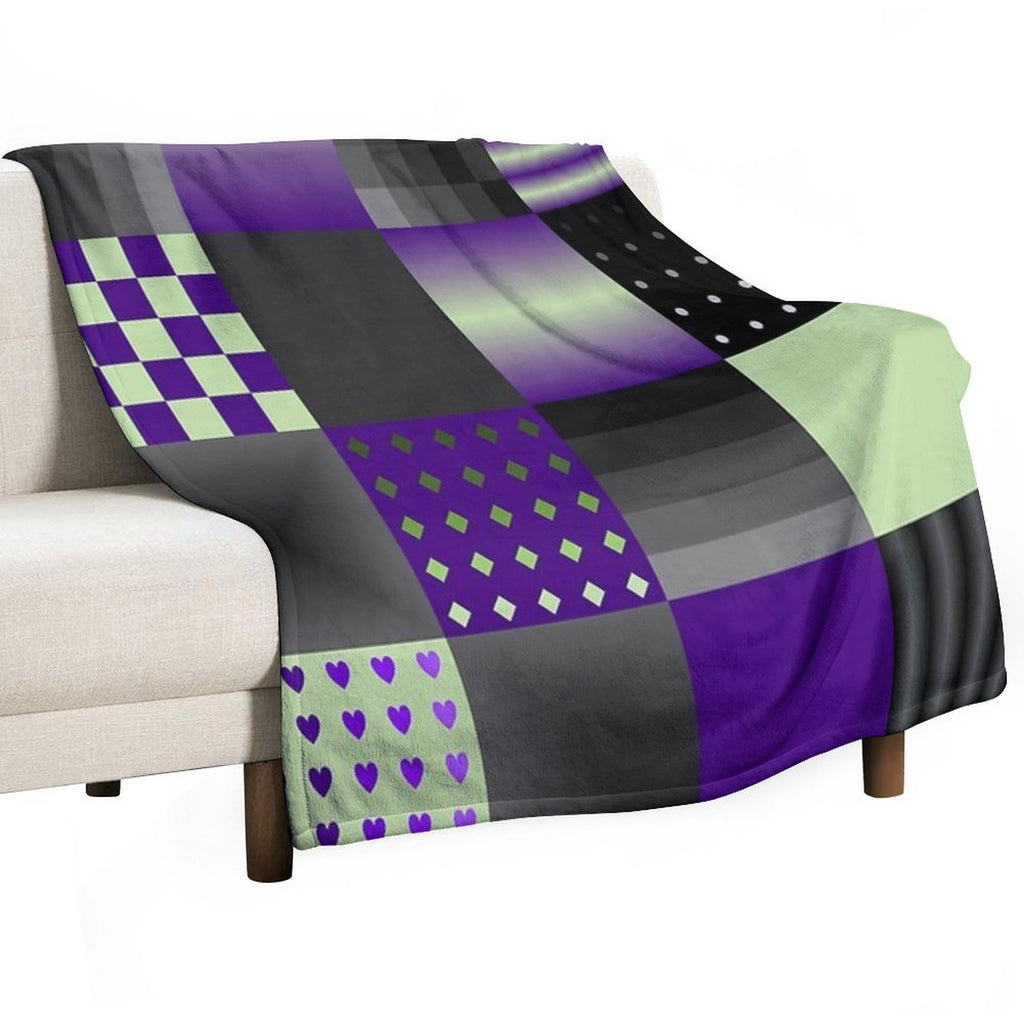 Funny Patchwork Pattern 9 Wrinkle-free Throw Blanket
