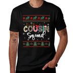 Cousin Squad Funny Christmas Family Matching  Oversized Silhouette T-Shirt