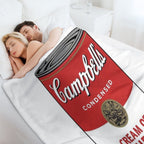 Vintage Campbell's Cream Of Mushroom Soup Lightweight Throw Blanket
