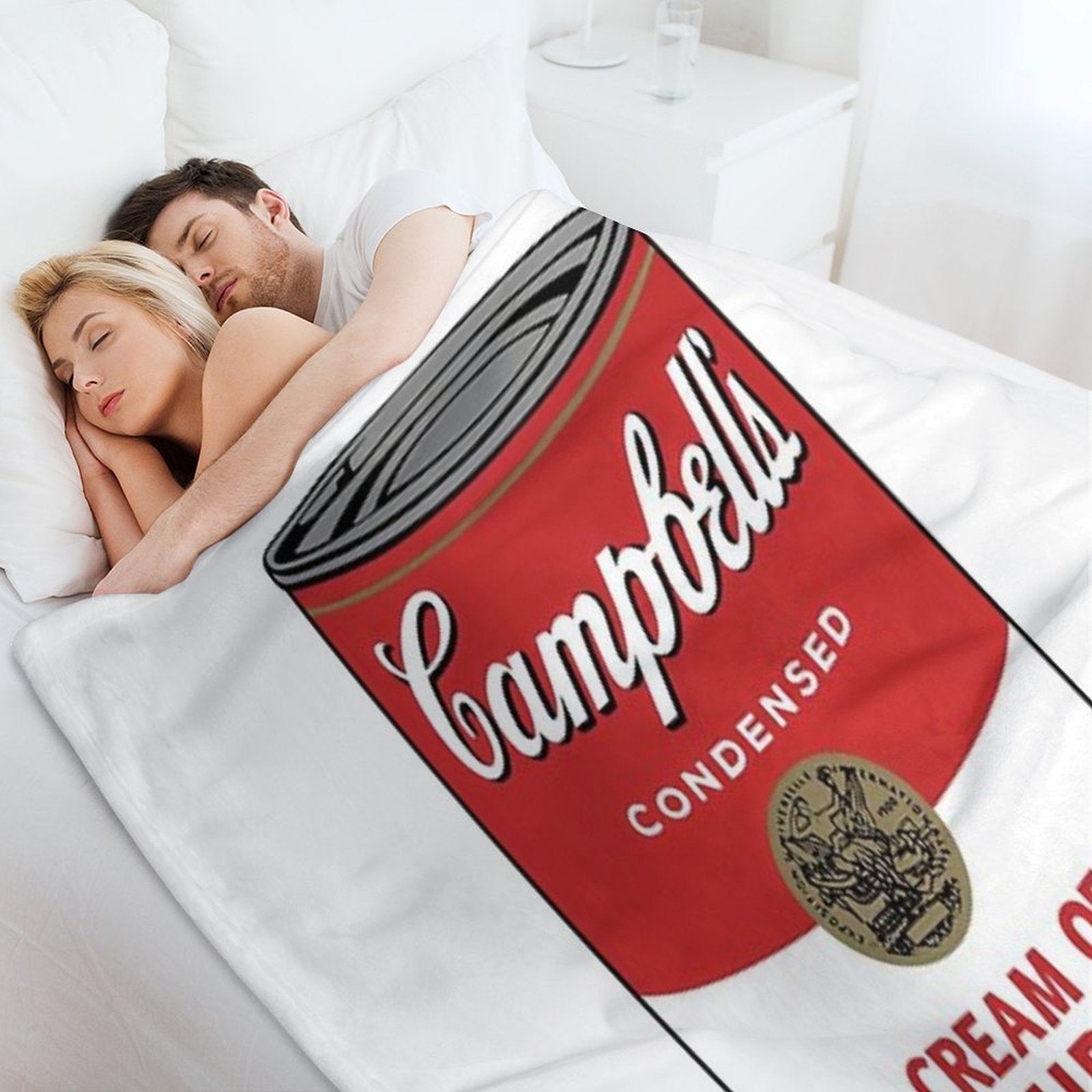 Vintage Campbell's Cream Of Mushroom Soup Lightweight Throw Blanket