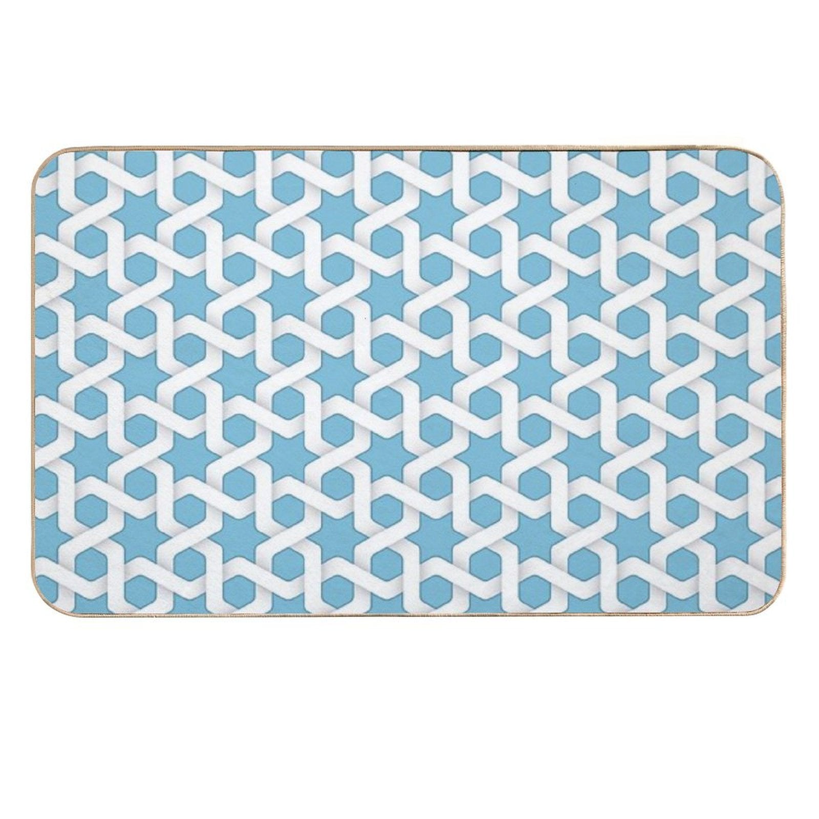Geometric Pattern  High-Traffic Bath Mat