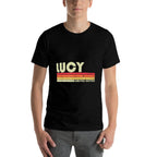 LUCY Gift Name Personalized Retro Vintage 80s 90s Birthday  Graphic-printed T-Shirt